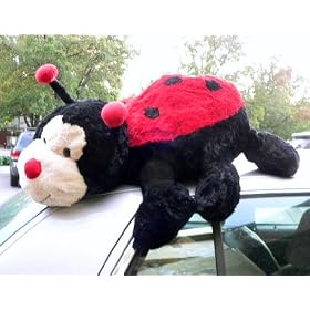 GIANT STUFFED LADYBUG - 30-inches-long - JUMBO SQUISHY-SOFT PLUSH LADY BUG INSECT TOY -... by BigPlush