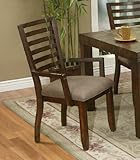 Alpine Furniture Sedona - 469-26A - Dining Arm Chair with Distressed Microfiber Cushion