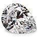 50PCS Size 5x7mm 5A Pear Shape Machine Cut White Color Cubic Zirconia Stone Loose CZ Stones JIANGYUANGEMS (5x7mm 50pcs)