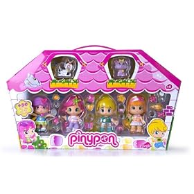 Tomy Pinypon Case with 4 Figures and 2 Pets