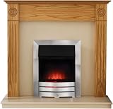 42 Newbury Natural Oak with Arizona Electric Fire
