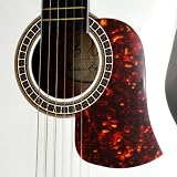 Produkt-Bild: Pickguard Schlagschutz Rot Gold Oval f&uuml;r Akustik Gitarre Konzertgitarre und Westerngitarre