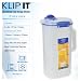 2L PLASTIC JUG with KLIP IT air tight lid - Microwave, Dishwasher and Freezer Safe