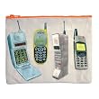 Blue Q Cell Phones Recycled Zipper Pouch