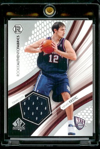 2004-05 SP Authentic Rookie Authentic Fabrics Nenad Krstic Jersey New Jersey Nets Basketball Card - Mint Condition - Shipped In Protective Display Case!