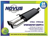 Produkt-Bild: Novus Sportauspuff - VW Golf II (19E) - Motor: 1,1 / 1,3 / 1,6 / 1,6D / 1,8 nicht bei 16V, G60 oder Syncro Modellen passend! * 2x90mm DTM-Endrohr *