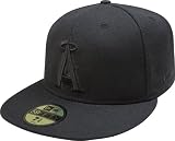 MLB Anaheim Angels Black on Black 59FIFTY Fitted Cap (7 1/4)