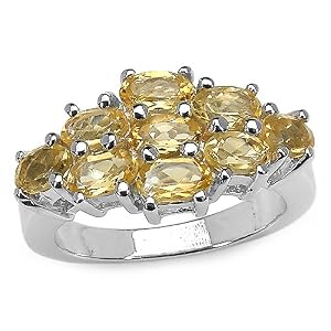 Buy 2.45 Carat Genuine Citrine Sterling Silver Ring by JewelzDirect