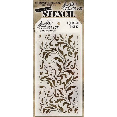 Tim Holtz - Flourish Stencil - Layering Stencil