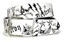 Skull & Crossbones Punk White Leather Belt with Snaps