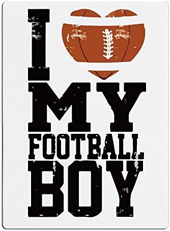 I Love Football Boy Sport Beach Bath Light Towel Unisex White