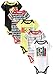 DC Shoes Co Baby-Boys Newborn 5 Pack Bodysuits - Yellow Black Red Group
