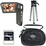 Coby SNAPP Digital HD Camcorder, 8GB SDHC Card, Case and Mini Tripod