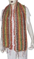 Ladies Scarf Pure Silk Rectangular Accessory 23 x 54 inches (psrf086)