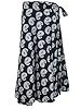 Indian Wrap Skirt Black White Paisley Printed Wrap Around Womens Cotton Skirts