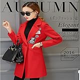 AXY 2016新品ラシャコート　厚め綿を挟むローグウールコート　シンプルエレガントスリムラシャコート　レディースファッション　冬