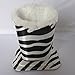 Plush Lined Desk Eyeglass Holder Zebra