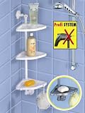 Produkt-Bild: WENKO Duschecke WEISS - ohne Bohren - Bad Regal mit 3 Ablagen f&uuml;r Dusche oder Badewanne - Duschablage - Badabalage