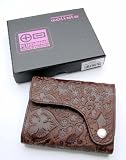 Chiemsee Plusminus Echt Leder Wallet Geldbörse braun Prägemuster