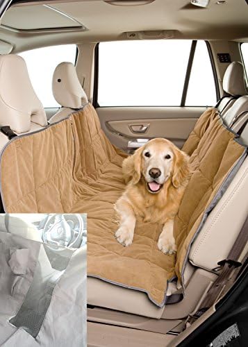 Pet Travel Hammock Dog Car Seat Cover-Microvelvet Sand