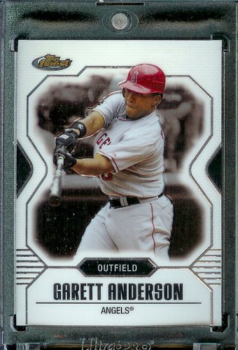 2007 Topps Finest #122 Garett Anderson Baseball Card Los Angeles Angels at Anaheim - Mint Condition - Shipped In Protective Display Case !!