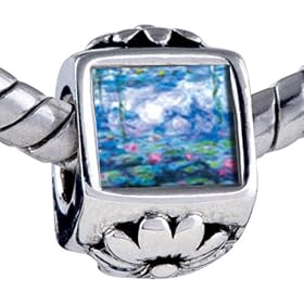 Monet's Nympheas Water Lilies Beads - Chamilia Bead & Bracelet Compatible