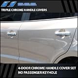 2007-2009 Hyundai Sante Fe (No Passenger Keyhole) 4dr Chrome Door Handle Covers 