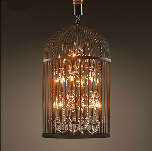 Best Buy Aiwen Birds Cages Retro Crystal Chandeliers(Not Include Light Source)Rust Large