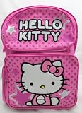 Hello Kitty Pink Large 16  School Backpack Bag - STAR