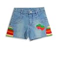 Bianni - Girls Jean Short, Denim Blue, Multi