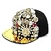 Black Non-washable Hip-hop Spikey Spike Rivets Studded Button Cap