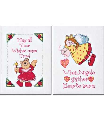 When Angels Gather Stitch Kit-4-1/2''x6-1/2'' 2PK