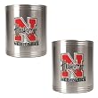 Nebraska Cornhuskers NCAA 2pc Stainless Can Holder Set by Great American Products