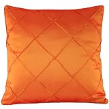 Silky Decorative Diamond Pattern Cushion Cover / Pillow Case - Rusty Orange