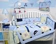 New Boutique Baby Sailboat 10pcs Baby Crib Bedding Set