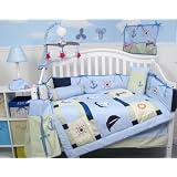New Boutique Baby Sailboat 10pcs Baby Crib Bedding Set