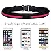 PIEGG Exercise Double-Pack Super for Bring Your Cellphone, Keys and Wallet, Elastic Running Belt Waist Bag, Close-fitting Antitheft Backpack, Plum Purple