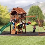discount swingsets-Highlander Deluxe Cedar Play Set with Slide