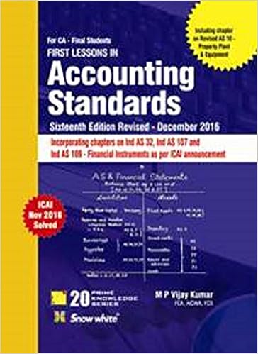 Accounting Standards Book for CA FINAL - by MP Vijay Kumar