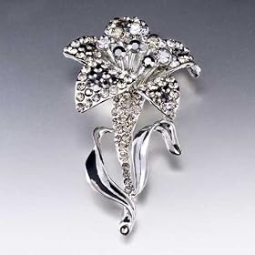 July Birthstone Flower Brooch