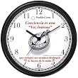 Habit 1 - A Conscience is a Compass (Spanish Text) - Wall Clock from THE 7 HABITS - CLOCK COLLECTION by WatchBuddy Timepieces (Black Frame)