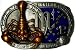 SCORPIO THE SCORPION, ZODIAC HOROSCOPE SIGN BELT BUCKLE + display stand