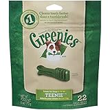 GREENIES Dental Chews TEENIE Treats for Dogs - Mini TREAT-PAK Package 6 oz. 22 Count