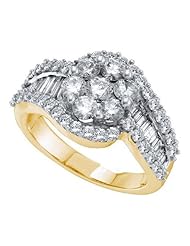 2.10CTW DIAMOND FLOWER RING