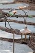 SPI Home 50315 Sparrow Garden Stake with Brass Lantern Candleholder