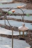 SPI Home 50315 Sparrow Garden Stake with Brass Lantern Candleholder