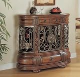 Marble Top Wine Console Cabinet
