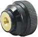 3/4 dia., M6x1.00 thds., Black Phenolic Knurled Plastic Knobs w/Metric Brass Insert - Black ABS (1 Each)