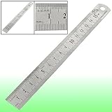 uxcell 直尺　測定ツール　ステンレス素材　 17.5 x 1.8cm