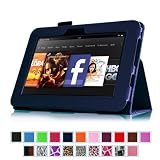 Fintie (Navy) Slim Fit Leather Case Cover Auto Sleep/Wake for Kindle Fire HD 7" Tablet (will only fit Kindle Fire HD 7") - Multiple Color Options